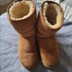 Chestnut UGG boots.